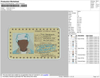 Ticket Tyler Embroidery File 4 size