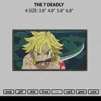 The 7 Deadly Embroidery File 4 size