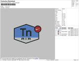 TN AIR Embroidery File 5 size