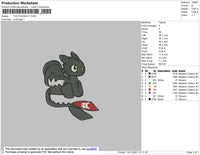 Toothless V1 Embroidery File 4 size