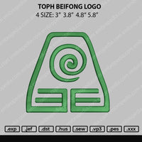 Toph Beifong Logo Embroidery File 4 size