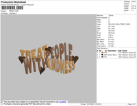 Treat Text Embroidery File 4 size