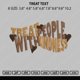 Treat Text Embroidery File 4 size