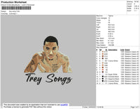 Trey Song Embroidery File 4 size