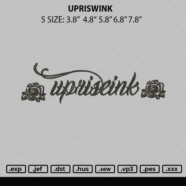 upriswink Embroidery File 5 sizes
