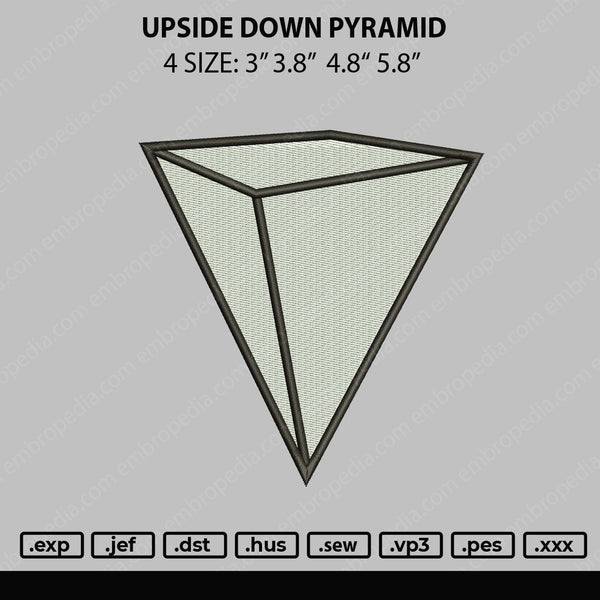 Upside Down Pyramid Embroidery File 4 size