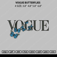 Vogue Butterflies Embroidery File 4 size
