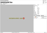 Waterproofing Embroidery File 4 size