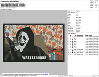 Wazzzzaaaa Embroidery File 4 size