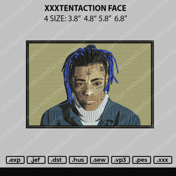 Xxxtentaction Face Embroidery File 4 size
