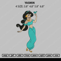 Yasmin Embroidery File 4 size