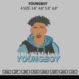 YoungBoy Embroidery File 4 size